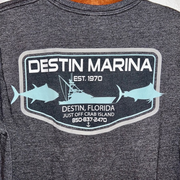 Destin Marina grey unisex t-shirt size medium - Picture 2 of 11